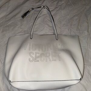 Victoria's Secret White Tote Bag Elegant and Spacious